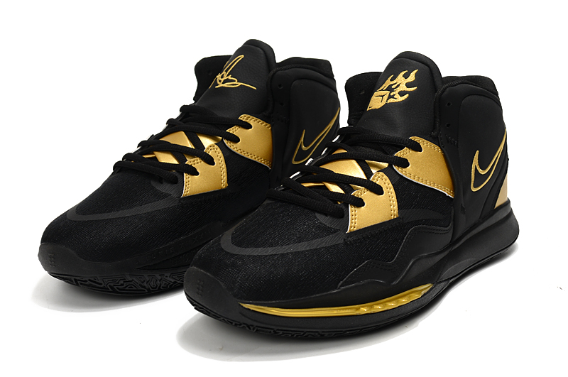 2021 Men Nike Kyrie 8 Black Gold Shoes